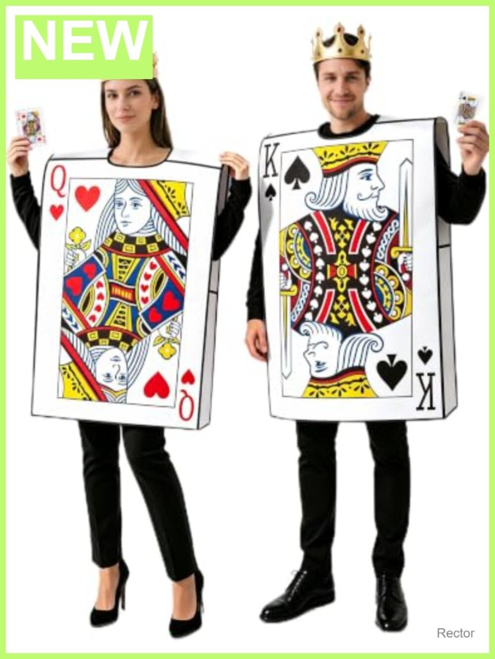 Adult Couples Halloween King Queen Costume Set 100% Polyester One Size